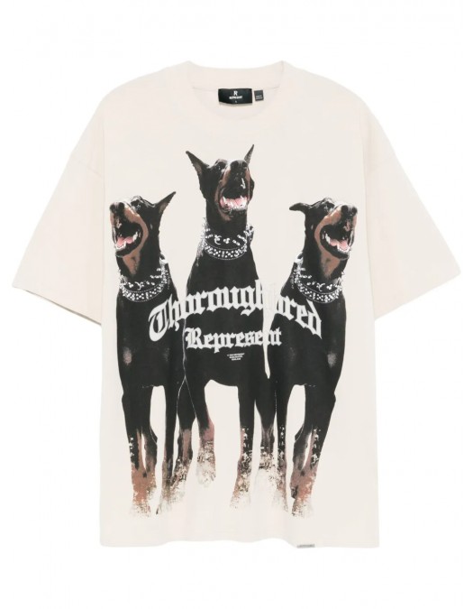 Tricou Represent,  Thoroughbred Print, Vintage White - MLM41135002