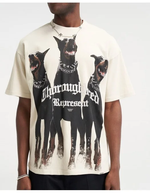 Tricou Represent, Thoroughbred Print, Vintage White - MLM41135002 Tricou Represent, Thoroughbred Print, Vintage White - MLM41135002