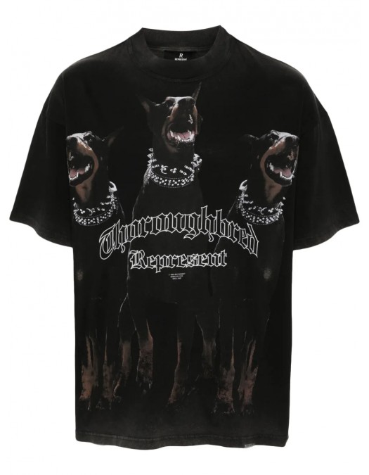 Tricou Represent,  Thoroughbred Print, Vintage Black - MLM41135003