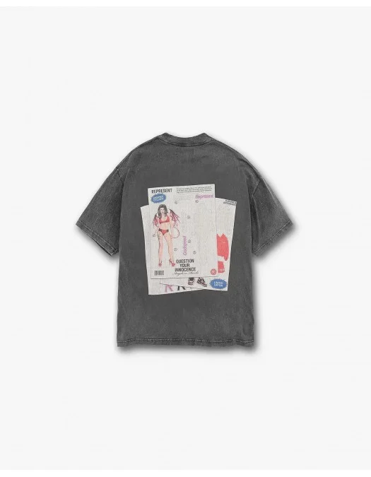 Tricou REPRESENT, Question Your Innocence, Grey - MLM4246020 Tricou REPRESENT, Question Your Innocence, Grey - MLM4246020