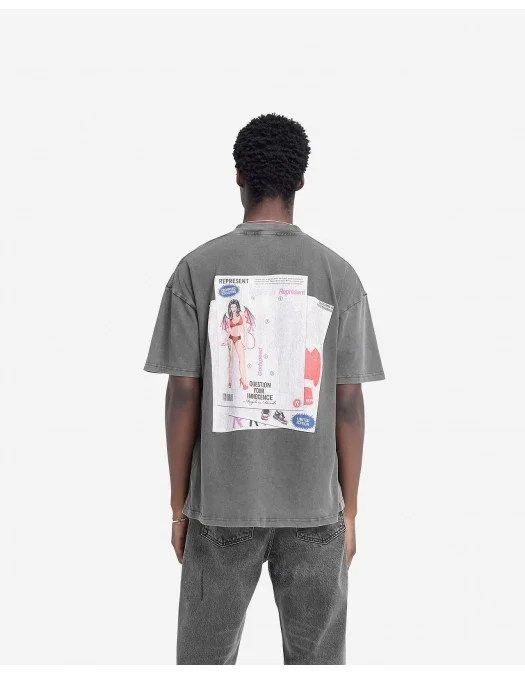 Tricou REPRESENT, Question Your Innocence, Grey - MLM4246020 Tricou REPRESENT, Question Your Innocence, Grey - MLM4246020