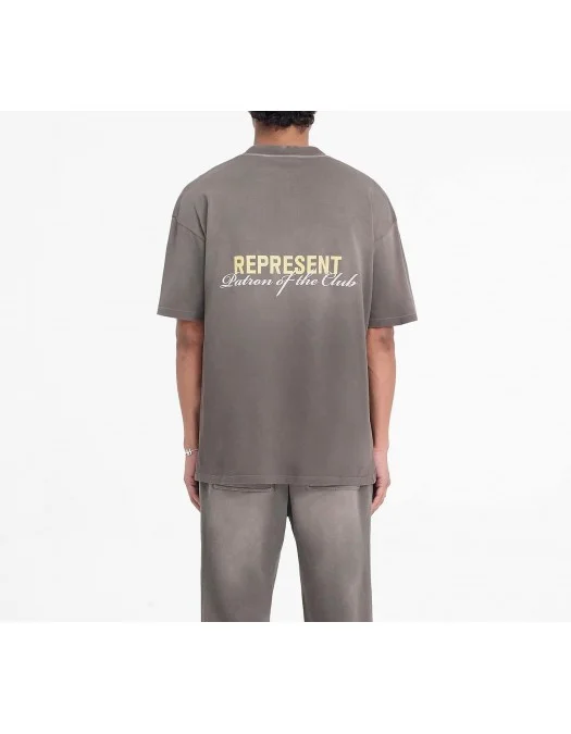 Tricou REPRESENT, Patron Of The Club, Washed Olive - MLM427416 Tricou REPRESENT, Patron Of The Club, Washed Olive - MLM427416