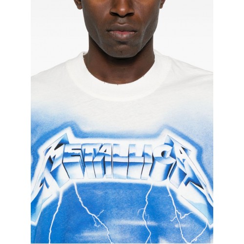 Tricou REPRESENT, x Metallica Ride The Lightning T-shirt White, Regular Fit Tricou REPRESENT, x Metallica Ride The Lightning T-shirt White, Regular Fit