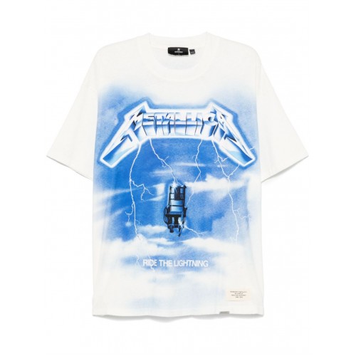 Tricou REPRESENT, x Metallica Ride The Lightning T-shirt White, Regular Fit Tricou REPRESENT, x Metallica Ride The Lightning T-shirt White, Regular Fit