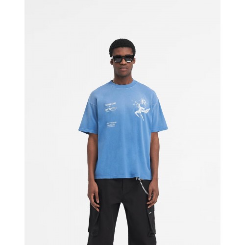 Tricou Represent, Icarus Print, Albastru, Oversized Fit Tricou Represent, Icarus Print, Albastru, Oversized Fit