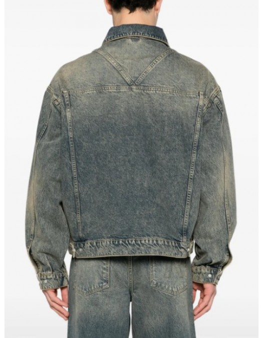 Jacheta REPRESENT, R4 washed-denim jacket, indigo blue - MLM61925