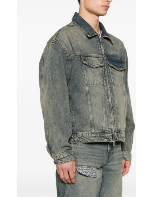 Jacheta REPRESENT, R4 washed-denim jacket, indigo blue - MLM61925