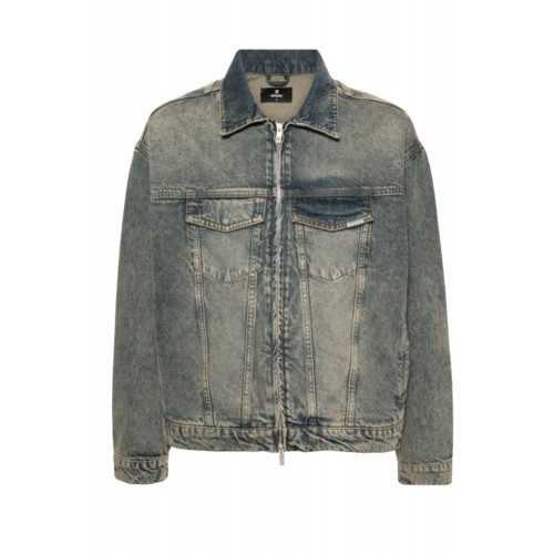 Jacheta REPRESENT, R4 washed-denim jacket, indigo blue
