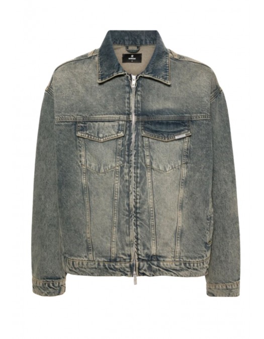 Jacheta REPRESENT, R4 washed-denim jacket, indigo blue - MLM61925