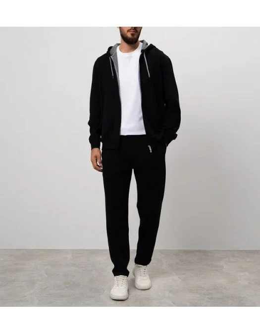 Pantaloni BRUNELLO CUCINELLI, Regular Fit, Monochrome, Black - MM8313263GC101