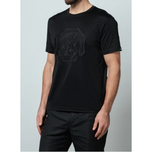 Tricou STEFANO RICCI, Logo Insert, Black Tricou STEFANO RICCI, Logo Insert, Black