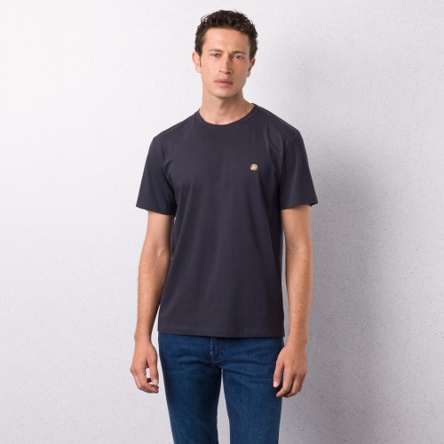 Tricou STEFANO RICCI, Simple Design, Logo Insert, Navy Blue Tricou STEFANO RICCI, Simple Design, Logo Insert, Navy Blue