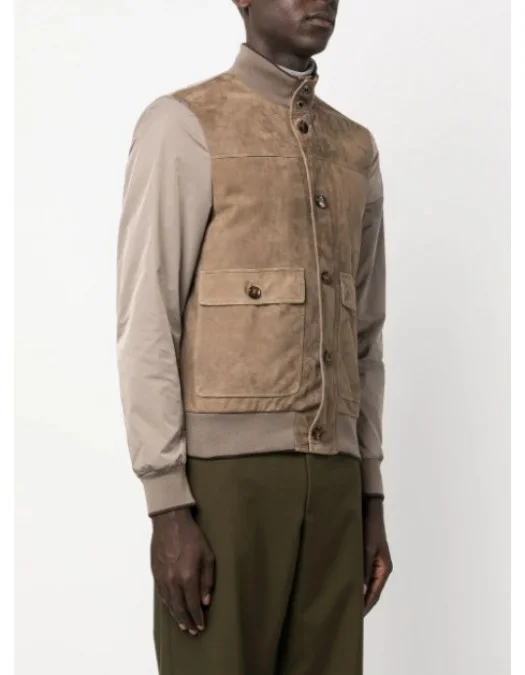 Jacheta MOORER, suede bomber jacket - MOUGI100034TEPA058U0254