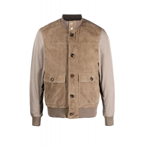 Jacheta MOORER, suede bomber jacket