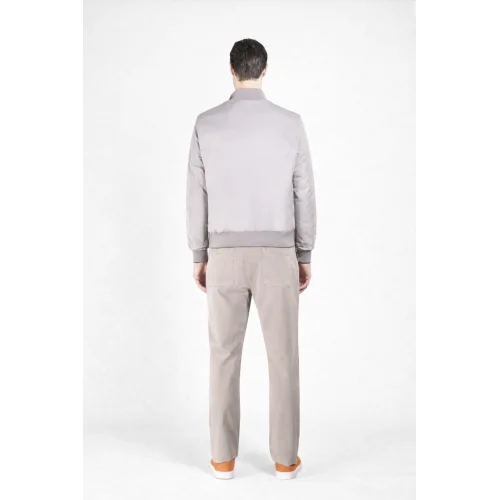 Jacheta MOORER, Suede bomber jacket, Grey