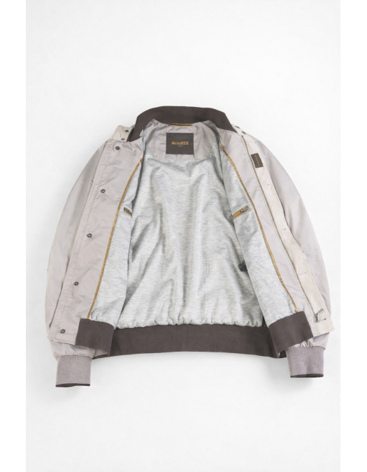 Jacheta MOORER, Suede bomber jacket, Grey - MOUGI100034TEPA058V3062