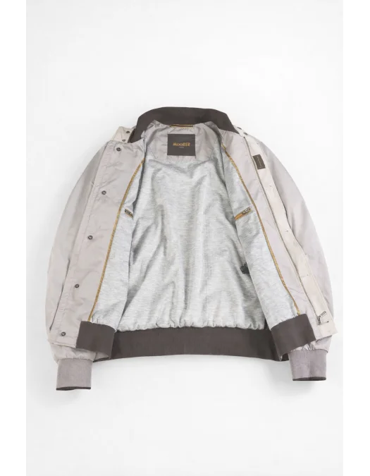 Jacheta MOORER, Suede bomber jacket, Grey - MOUGI100034TEPA058V3062