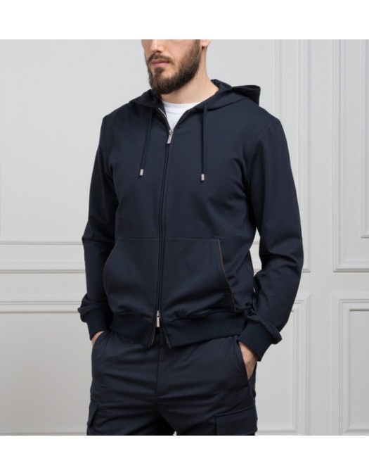 Hanorac MOORER, Blue sports jacket MATTHEW FELPA - MOUMA100109TEPA533U0497