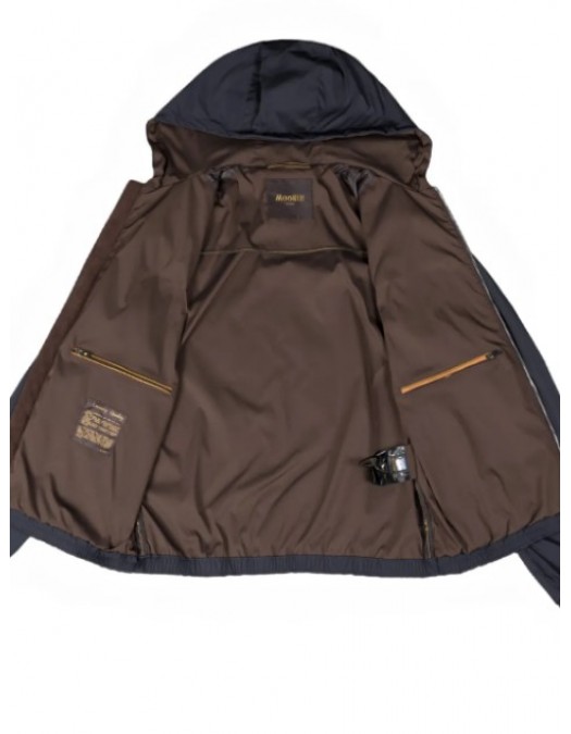 Jacheta MOORER, Albori-Tj hooded zip-fastening jacket - MOUSO100002TEPA025U0497