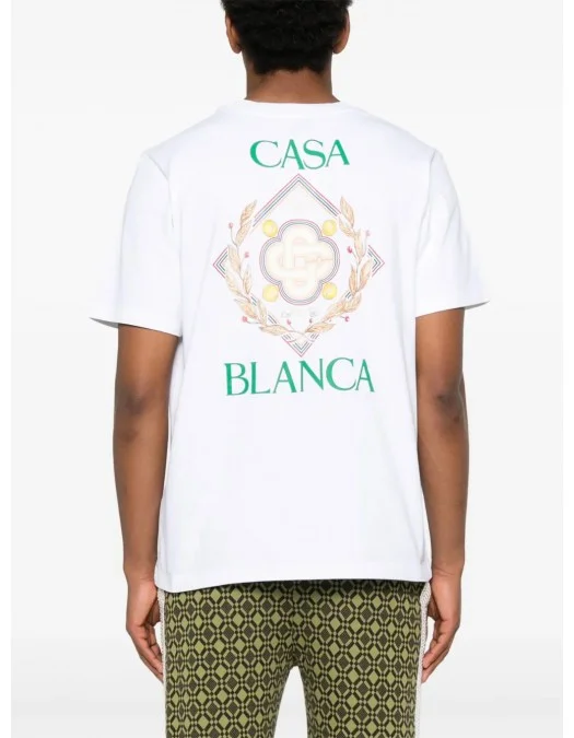 Tricou Casablanca, Championship Diamond, White - MPF25JTS00111EXWHITE Tricou Casablanca, Championship Diamond, White - MPF25JTS00111EXWHITE