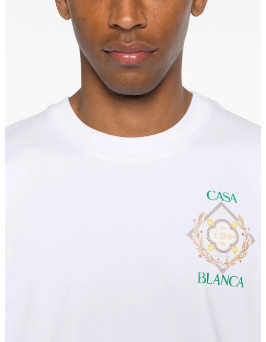 Tricou Casablanca, Championship Diamond, White - MPF25JTS00111EXWHITE Tricou Casablanca, Championship Diamond, White - MPF25JTS00111EXWHITE