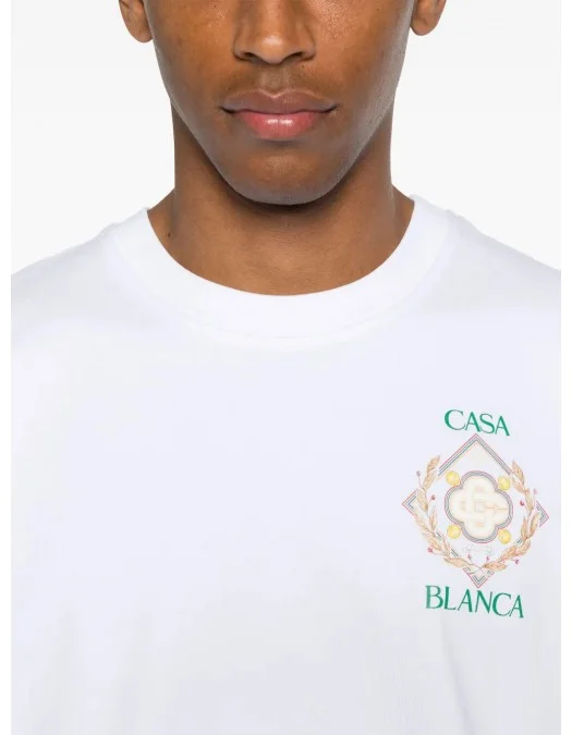 Tricou Casablanca, Championship Diamond, White - MPF25JTS00111EXWHITE Tricou Casablanca, Championship Diamond, White - MPF25JTS00111EXWHITE