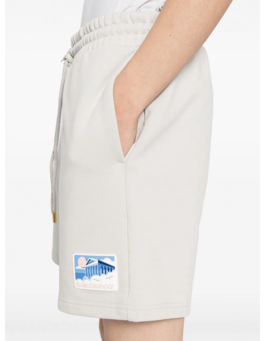 Pantaloni Scurti Casablanca, Greek Temple Print, Grey - MPS25JTR00302