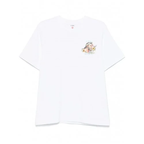 Tricou Casablanca, Colorful Print, White