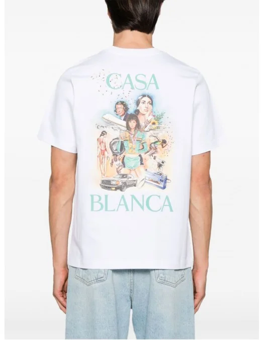 Tricou Casablanca, Colorful Print, White - MPS25JTS00101 Tricou Casablanca, Colorful Print, White - MPS25JTS00101