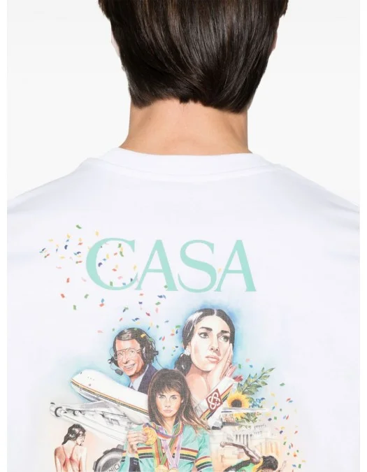 Tricou Casablanca, Colorful Print, White - MPS25JTS00101 Tricou Casablanca, Colorful Print, White - MPS25JTS00101