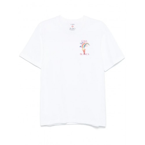 Tricou Casablanca, Rainbow Print, White Tricou Casablanca, Rainbow Print, White
