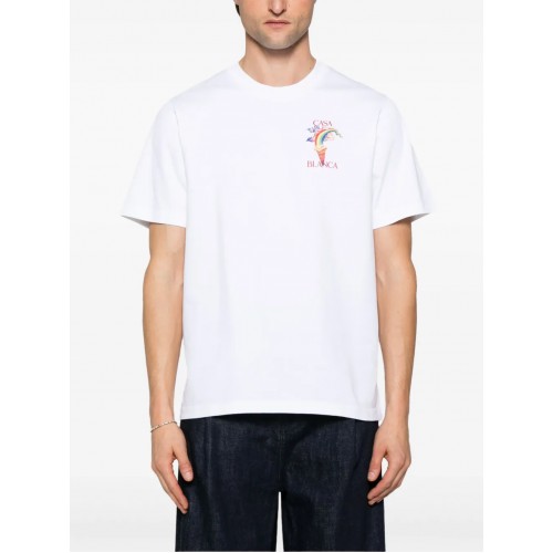 Tricou Casablanca, Rainbow Print, White Tricou Casablanca, Rainbow Print, White