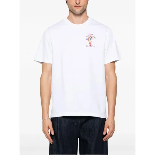 Tricou Casablanca, Rainbow Print, White