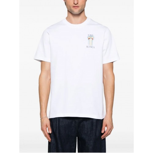 Tricou Casablanca, Artistic Print, White  Tricou Casablanca, Artistic Print, White