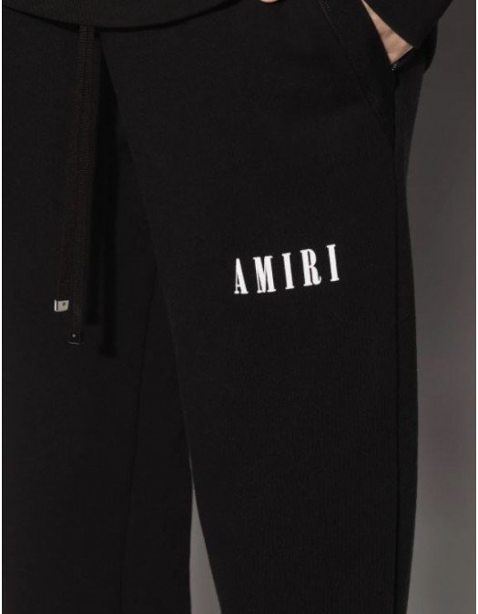 Pantaloni AMIRI, Logo Alb, Black - MJS001001