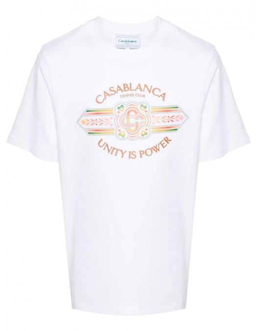 Tricou Casablanca, Unity is Power, Alb - MS24JTS00112WHITE