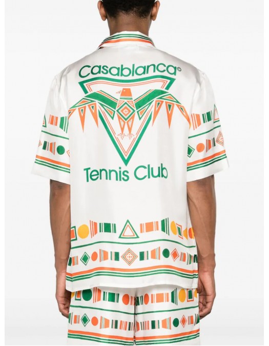Camasa Casablanca, Tennis Club silk,  MS24SH00313SILK - MS24SH00313SILK