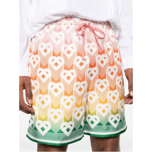 Pantaloni scurti Casablanca, Heart-monogram Print Pantaloni scurti Casablanca, Heart-monogram Print