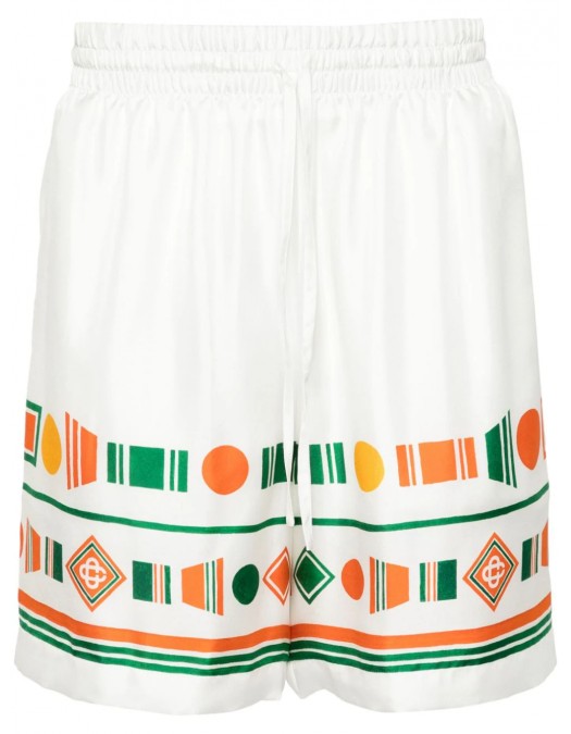 Pantaloni scurti Casablanca, Playful Eagle Print - MS24TR01217SILK