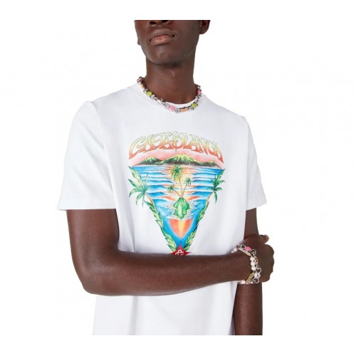 Tricou CASABLANCA, Innocence Triangle Short Sleeve T‑Shirt, White