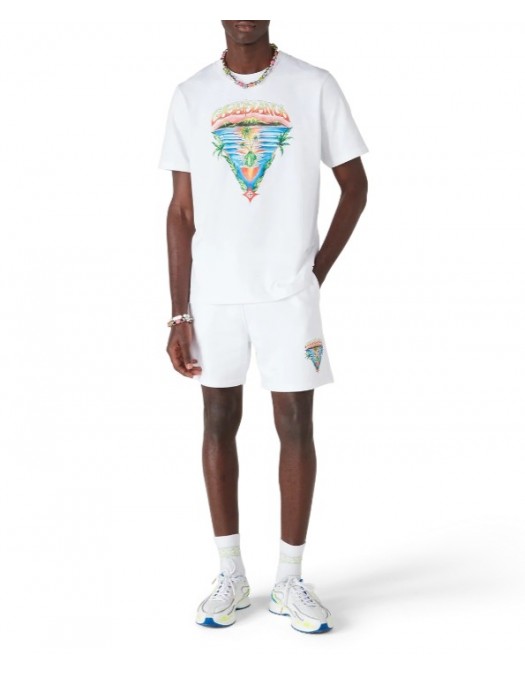 Tricou CASABLANCA, Innocence Triangle Short Sleeve T‑Shirt, White - MSP26JTS00119EXBCINNOCENCETRIANGLE