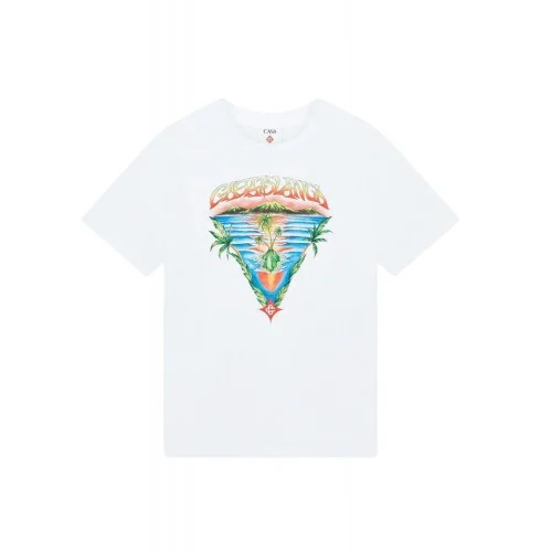 Tricou CASABLANCA, Innocence Triangle Short Sleeve T‑Shirt, White