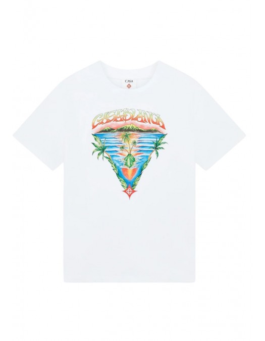 Tricou CASABLANCA, Innocence Triangle Short Sleeve T‑Shirt, White - MSP26JTS00119EXBCINNOCENCETRIANGLE