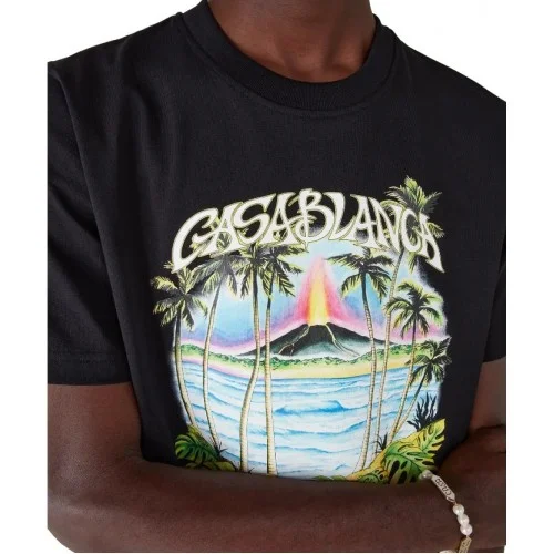 Tricou CASABLANCA, Volcano Short Sleeve T‑Shirt, Black