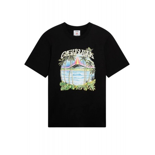 Tricou CASABLANCA, Volcano Short Sleeve T‑Shirt, Black