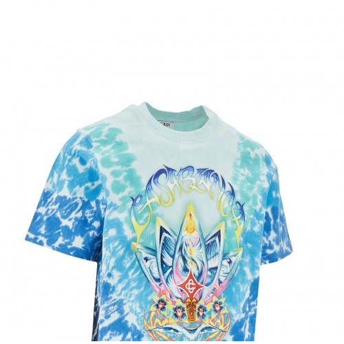 Tricou CASABLANCA, 'Surf Lotus' print Tie-Dye T-shirt