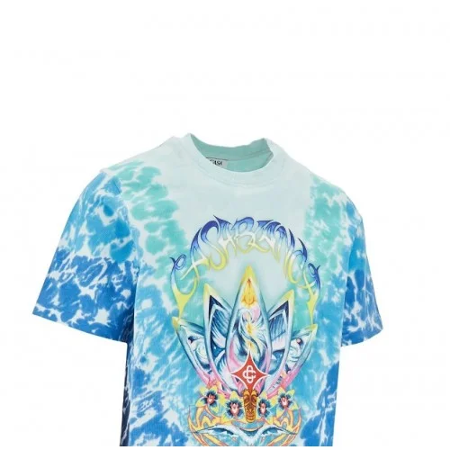 Tricou CASABLANCA, 'Surf Lotus' print Tie-Dye T-shirt
