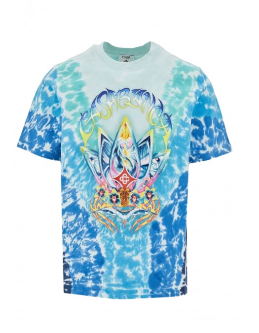 Tricou CASABLANCA, 'Surf Lotus' print Tie-Dye T-shirt - MSP26JTS00123EXBCSURFLOTUS