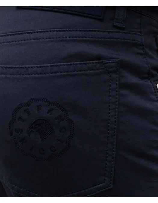 BERMUDE STEFANO RICCI, Logo Insert, Cotton, Navy Blue - MST5200290T0182B062