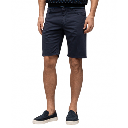 BERMUDE STEFANO RICCI, Logo Insert, Cotton, Navy Blue BERMUDE STEFANO RICCI, Logo Insert, Cotton, Navy Blue